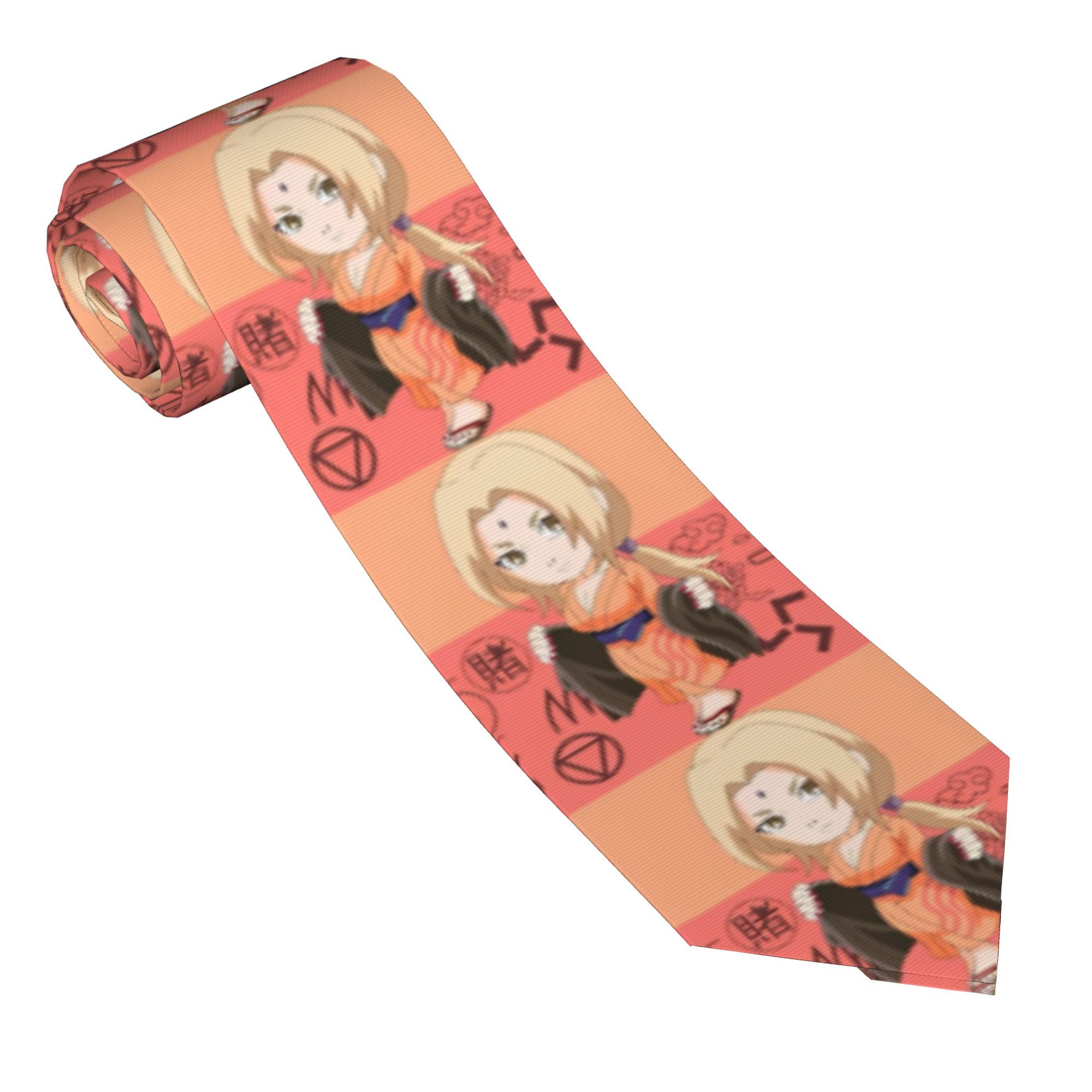 Skinny Tie Men - Cravatta Sasuke Tsunade Unisex Sottile in